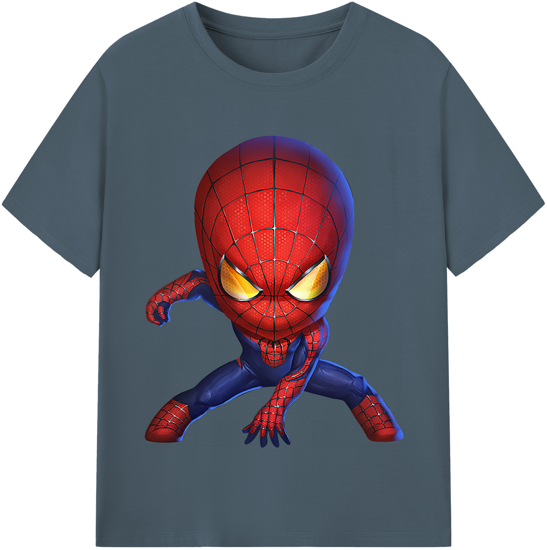 （画像用） Spider Man スパイダーマン 綿100％半袖Tシャツ（フロントプリント）